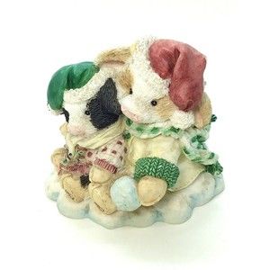 Enesco Merry Christmoos Cow Figurine 1994 Marys Moo Moos Rhyner Vintage 651702